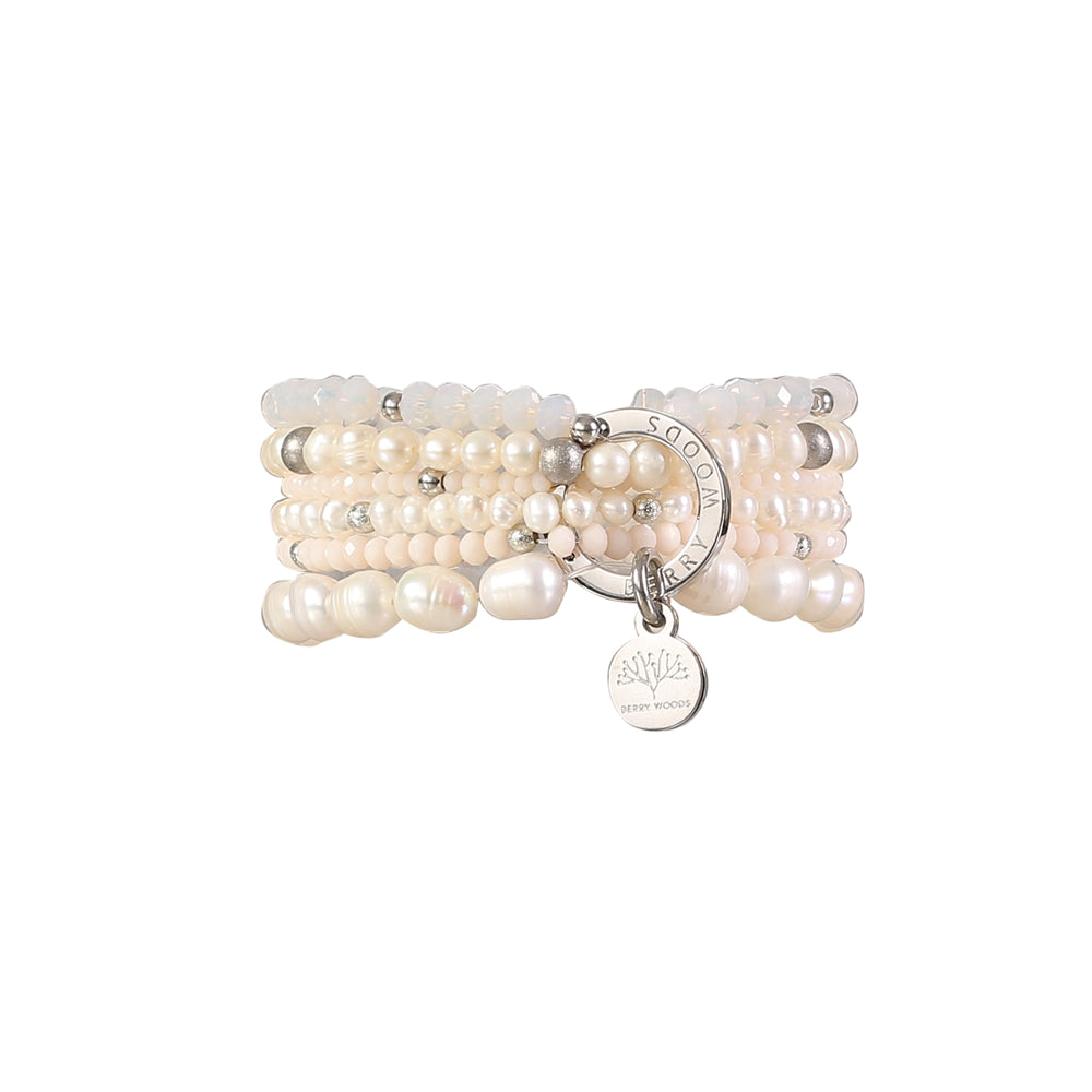 Armband mit echten weissen Perlen